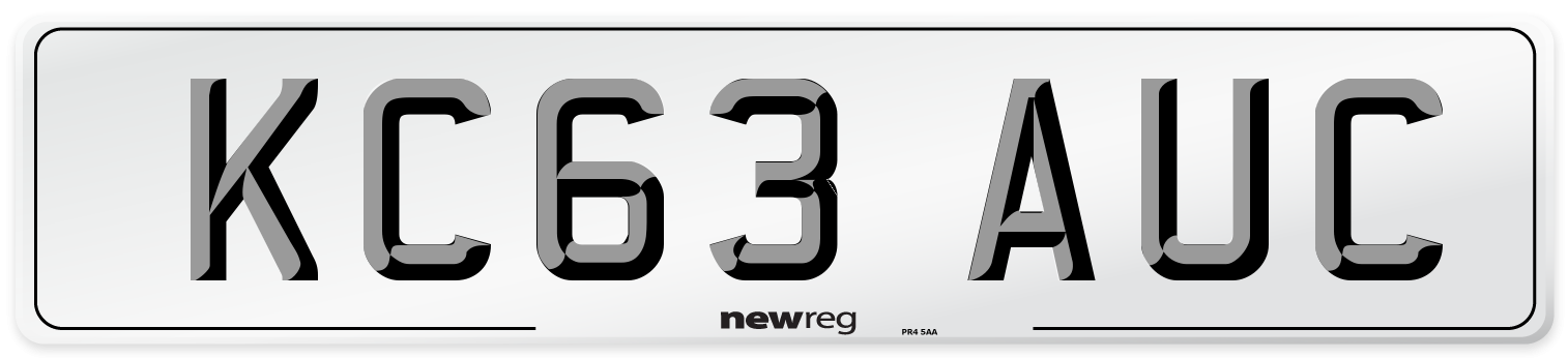 KC63 AUC Number Plate from New Reg